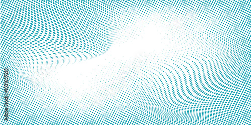 Transparent Vector Gradient Blue Color Halftone Background Staggered Dots Pattern modern dotted.VECTOR