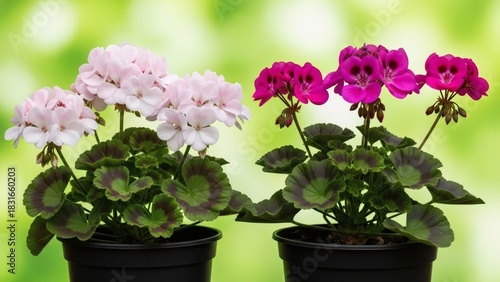 Wallpaper Mural Geranium Duo Pink  Purple Flowers with Vibrant Bloom. Torontodigital.ca