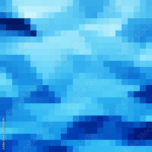 Blue pixel background. Geometric background. Banner. Sample. eps 10