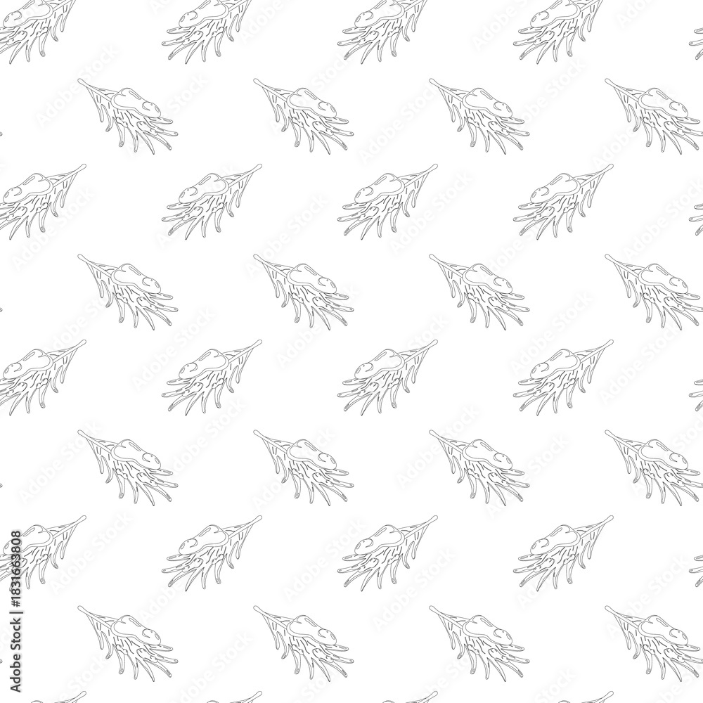 Fototapeta premium Pine branch seamless pattern