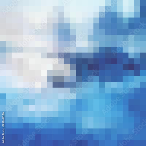 Blue pixel background. Geometric background. Banner. Sample. eps 10