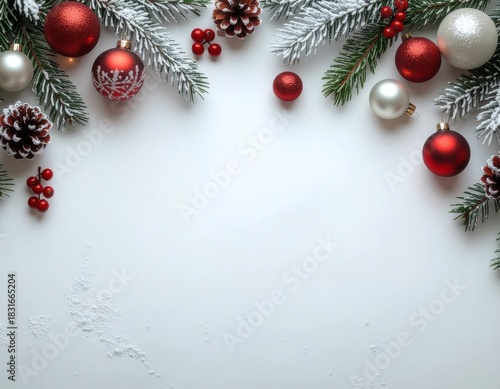 christmas background with red balls