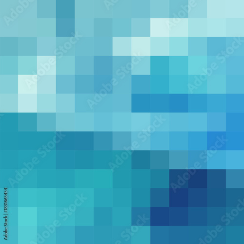 Blue pixel background. Geometric background. Banner. Sample. eps 10