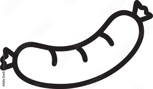 A simple yet stylish illustration of a delicious sausage, perfect for culinary projects.