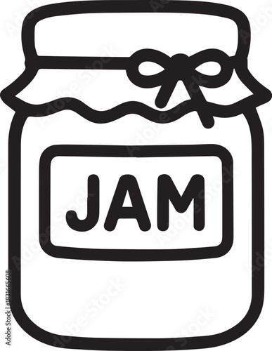 A charming, artisanal illustration of a glass jar of homemade jam. The image captures the essence of classic preserves.