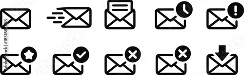 Email icon set