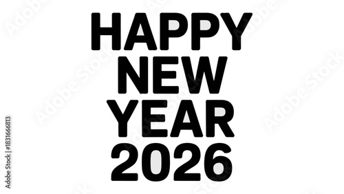 New Year 2026: A minimalist greeting for the coming new year.