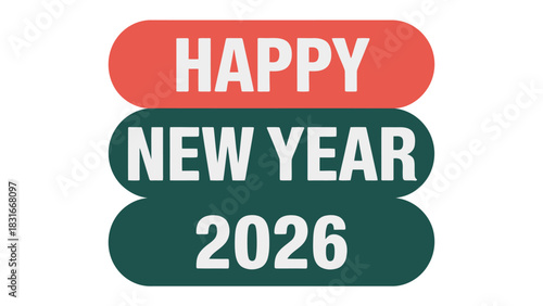 Greeting to the Future: The words Happy New Year 2026 are displayed in a visually appealing arrangement on a background, offering a message of hope and anticipation for the coming year.