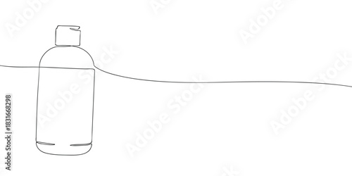 e line drawing of a person sailing an ice boat on runners. Minimalist linear illustration. Winter sport, sailing, racing and outdoor recreation concept for design and education.