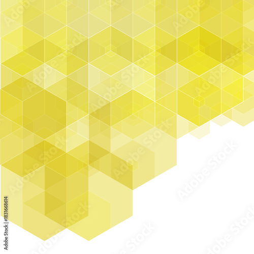 Yellow geometric background. Vector illustration. polygonal style. Hexagons. eps 10