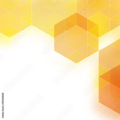 Abstract yellow hexagon background. polygonal style. vector geometric illustration. eps 10
