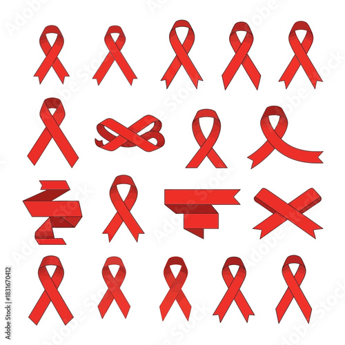 Show your support with these awareness ribbons for charitable causes and events, each design is unique and impactful, originally crafted as a vector