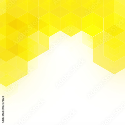 Yellow and orange hexagons. Layout for illustration. Vector image. eps 10