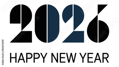 Happy New Year 2026: A visual expression wishing a Happy New Year 2026. This graphic represents the spirit of New Year with the words Happy New Year accompanying the number.