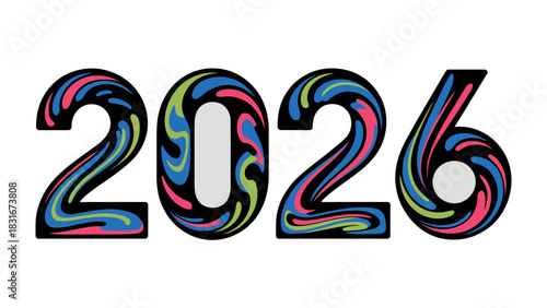 A Bright Future in 2026: An eye-catching graphic spells out the year 2026 with a bold, contemporary design, signifying progress and forward-thinking. 