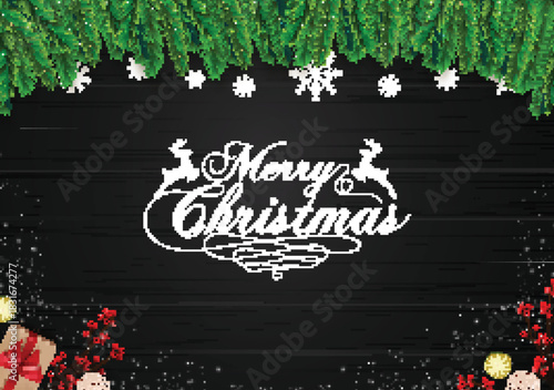Marry christmas and happy new year background