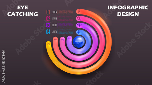 Visualize Success with this Modern Business Data Chart, Perfect for Powerpoint Presentations and Detailed Reports, Increase Engagement with this Eye Catching Infographic Design