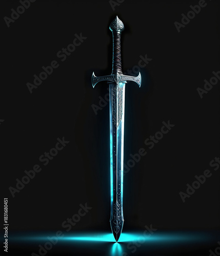 Elegant medieval sword