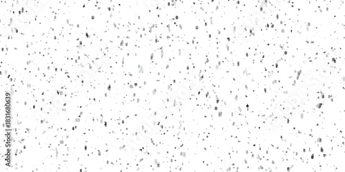 Terrazzo flooring interior grain vintage paint smooth design. Vector grunge dirty vintage wall overlay noise old wall black and white terrazzo granite floor structure distressed texture background.	