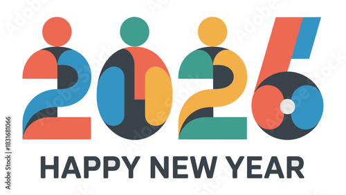 Happy New Year 2026: A vibrant and modern design heralding the arrival of 2026 with a message of joy and new beginnings. 