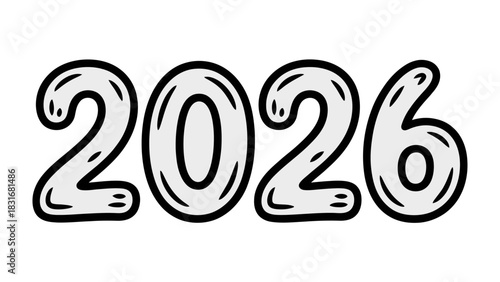 2026: A visual representation of the year 2026, offering a clean and modern aesthetic. The design is simple, and easily adaptable to a variety of applications.
