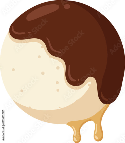 Chocolate Vector on Transparent Background with Sweet Treat and Dessert Concept