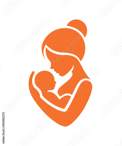 A mother embraces her newborn baby in a tender, loving gesture, symbolizing family and connection.
