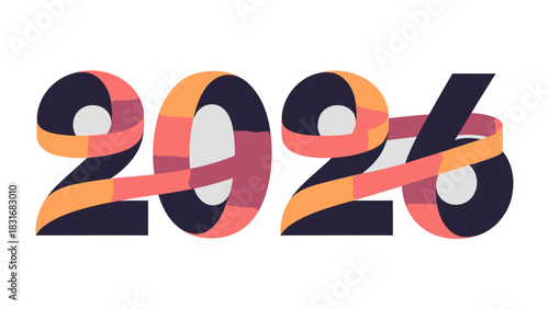 The Year 2026: A minimalist, abstract design of the number 2026, rendered in a modern and colorful style. It evokes a sense of anticipation and forward movement.