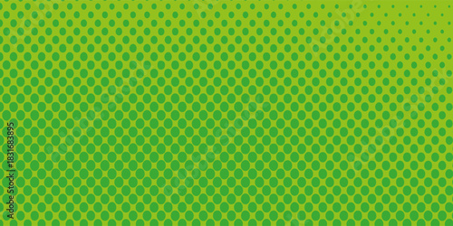 Abstract green and turquoise pop art background with halftone dots in retro comic style