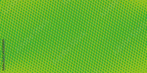 Abstract green and turquoise pop art background with halftone dots in retro comic style