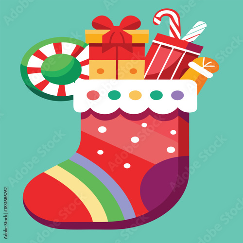 design logo vector icon mascot illustration christmas stocking
