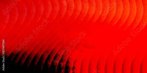 Neon ribbed fractal glass 3d background. Holographic vertical stripe pattern with vibrant purple blue yellow gradient. Abstract black bg, iridescent texture lines in radiant colors. 3D illustration	
