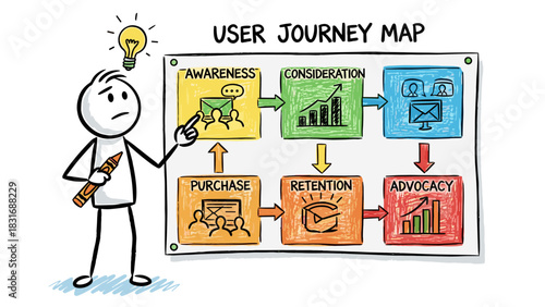User Journey Map Visualizing Customer Experience from Awareness to Advocacy