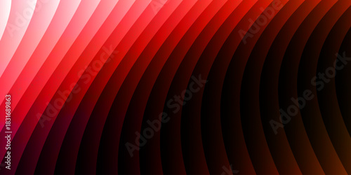 Neon ribbed fractal glass 3d background. Holographic vertical stripe pattern with vibrant purple blue yellow gradient. Abstract black bg, iridescent texture lines in radiant colors. 3D illustration	
