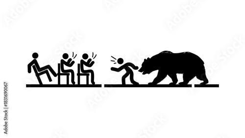 symbol of naivety, black isolated silhouette