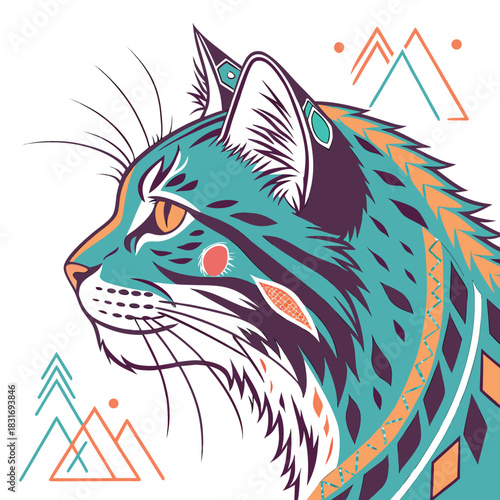 Photography vector illustration of a cat
