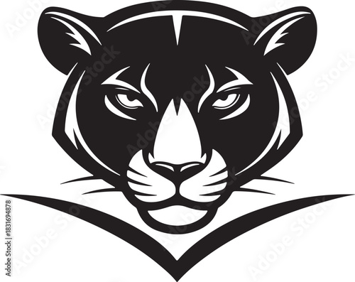 Angry tiger head isolated on white background, vector illustration.