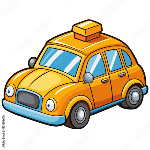 Taxi car vector illustration isolated on white background
