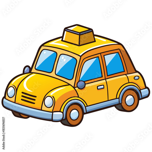 Taxi car vector illustration isolated on white background
