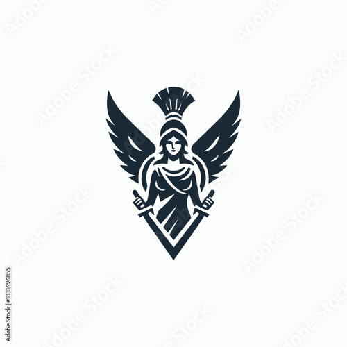 Athena Goddess of War Logo
