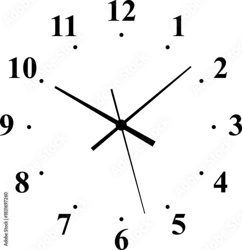 Vintage and modern clock faces with Roman numerals retro hands and modern numbers. Analog Clock Face Blank clock dial with hours, minutes, and seconds hands. Victorian clock. Vector PNG or JPG