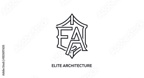 Elegant Emblem Design for Elite Architecture Branding and Identity