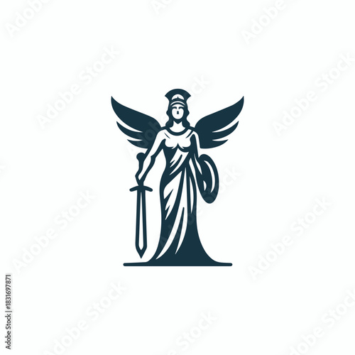 Athena Goddess of War Logo