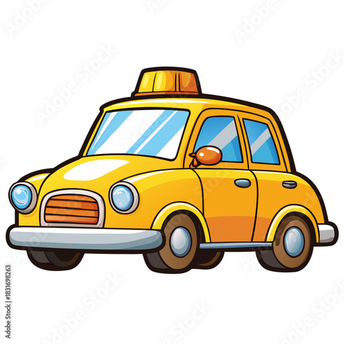Taxi car vector illustration isolated on white background