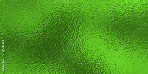Soft Yellow green shiny Foil Texture Background with Glass Effect or sea green glass texture. bright lime green frosted foil texture with a glass-like diffusion effect. The surface has a subtle