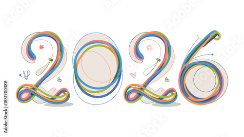 Vibrant Vision of the Future: The year 2026, rendered in a colorful and artistic, looking ahead with optimism, full of hope and excitement for what lies ahead.