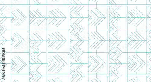Geometric Pattern Design with Repetitive Angular Lines and Symmetrical Shapes for Modern Use