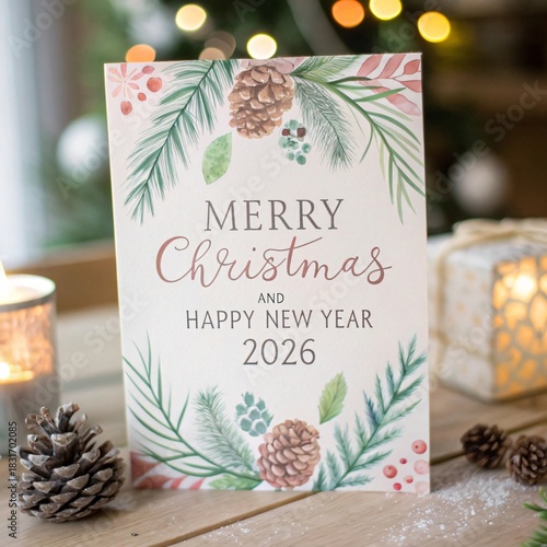 “Merry Christmas and Happy New Year 2026 Holiday Card Collection with Elegant, Minimal, Luxury and Festive Designs''