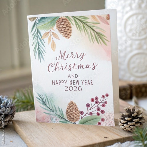 “Merry Christmas and Happy New Year 2026 Holiday Card Collection with Elegant, Minimal, Luxury and Festive Designs''