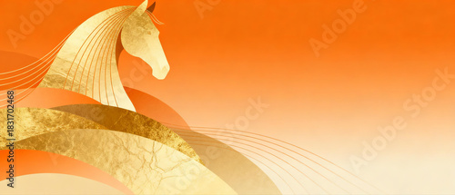 Abstract background for the Year of the Horse Spring Festival 2026.